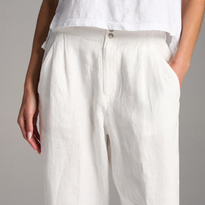 Womens Cameron Wide Leg Linen Pant WWPT0005 Sail White