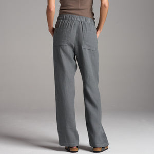 Womens Cameron Wide Leg Linen Pant WWPT0005 Flint