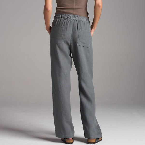 Womens Cameron Wide Leg Linen Pant WWPT0005 Flint