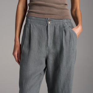 Womens Cameron Wide Leg Linen Pant WWPT0005 Flint