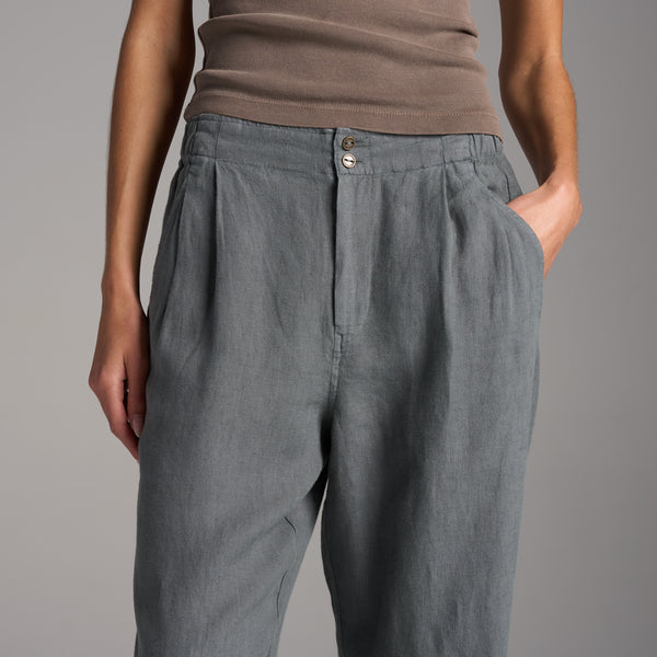 Womens Cameron Wide Leg Linen Pant WWPT0005 Flint