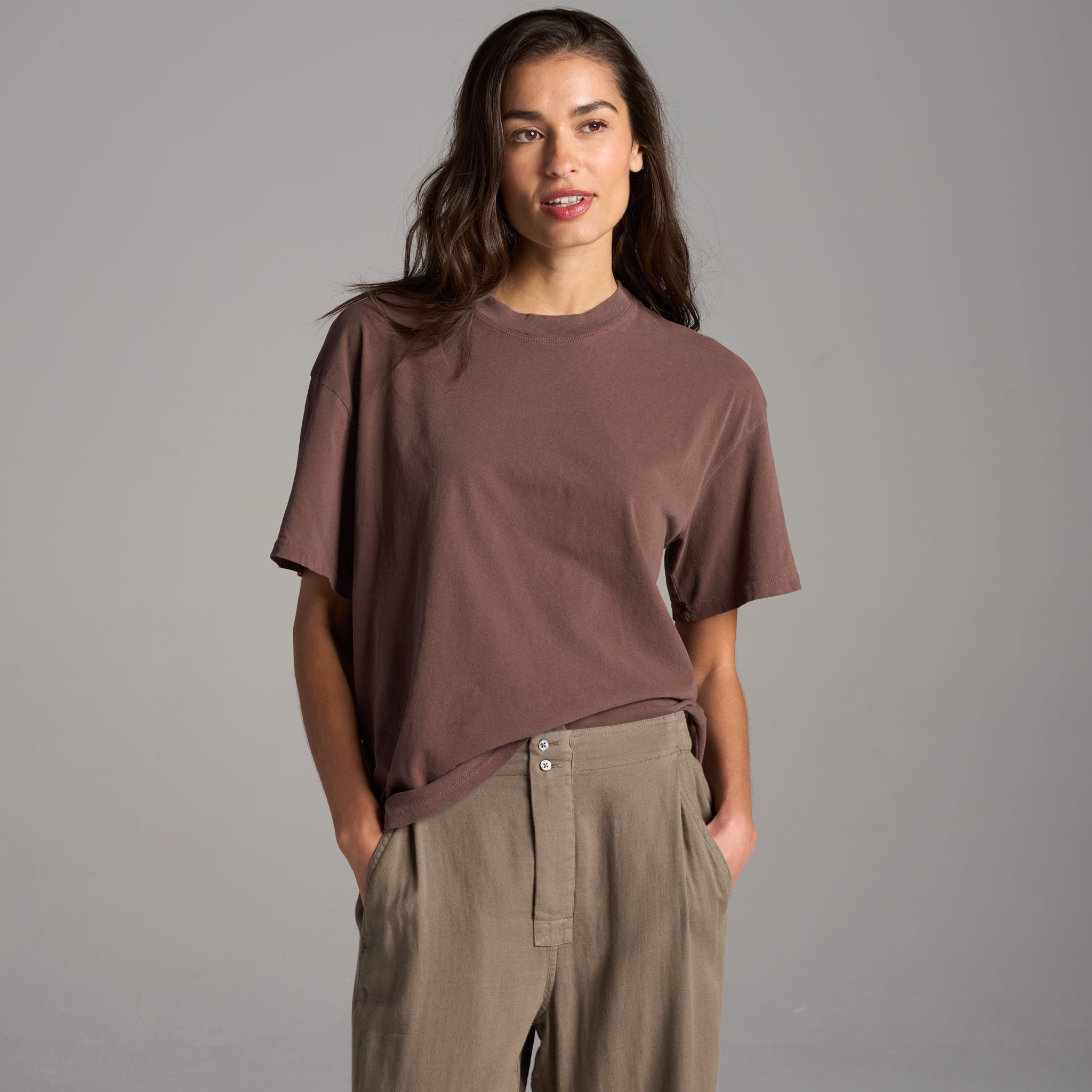 Claire Oversized Crewneck Tee – Rowan