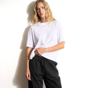 Womens Claire Oversized Crewneck Tee WKTP0022 White