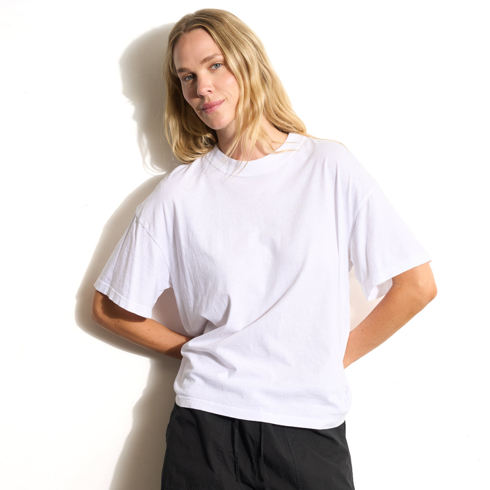 Womens Claire Oversized Crewneck Tee