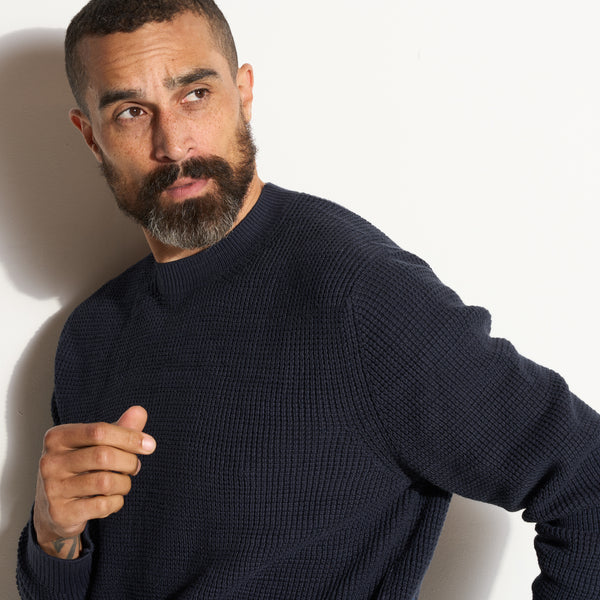 Colton Waffle Crewneck Sweater