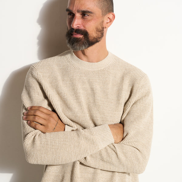 Colton Waffle Crewneck Sweater