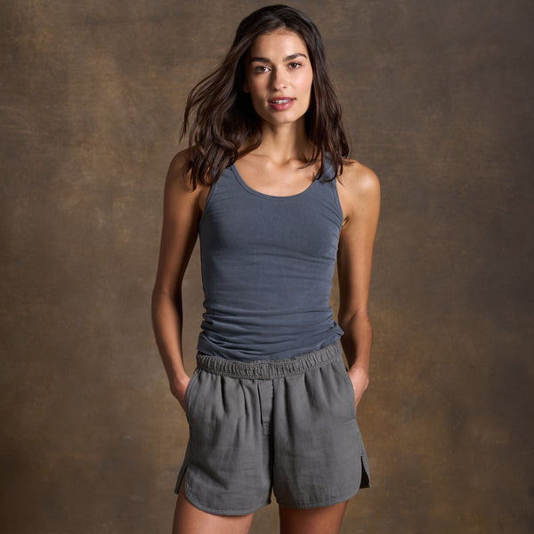 Womens Delphine Scoop Neck Tank WKTP0015 Blue Dusk
