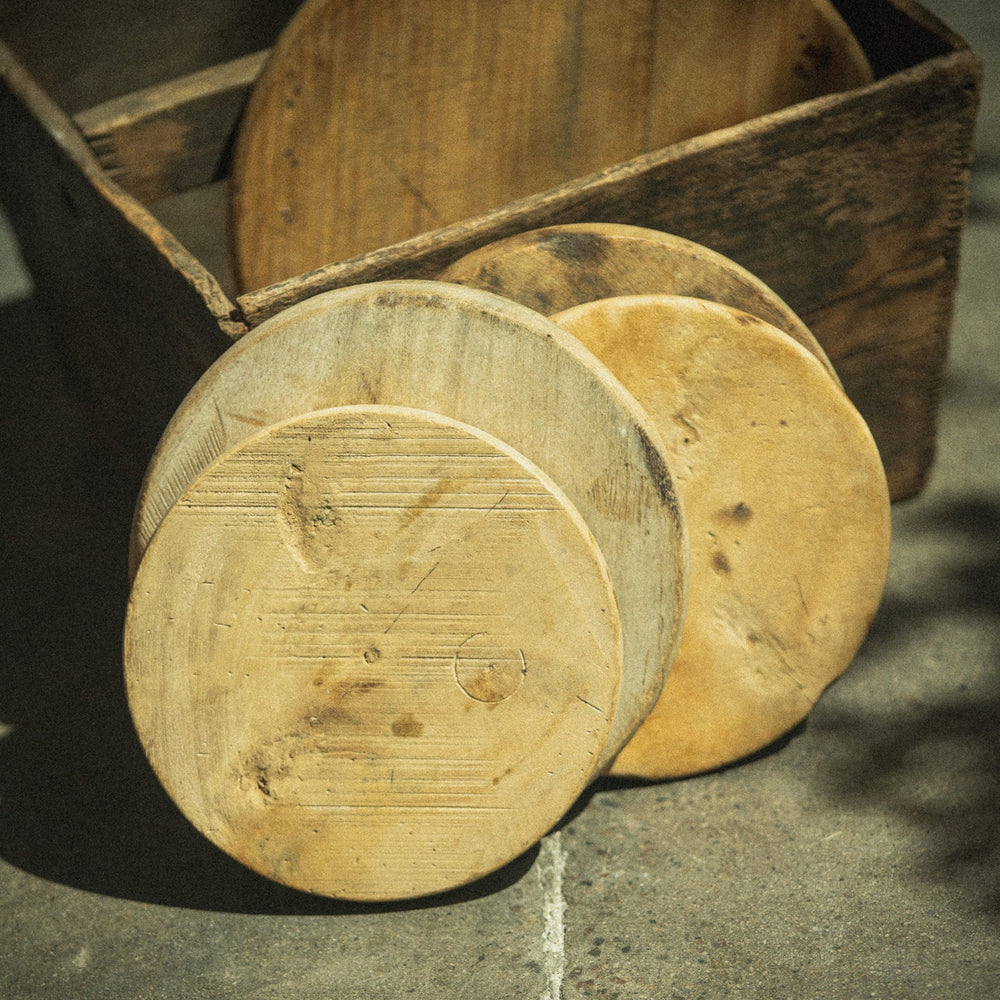 Wood Plate Flat Round Riser