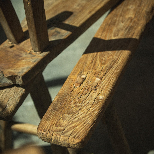 Vintage Elm Skinny Bench