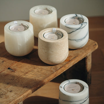 Marble Candle Vessels