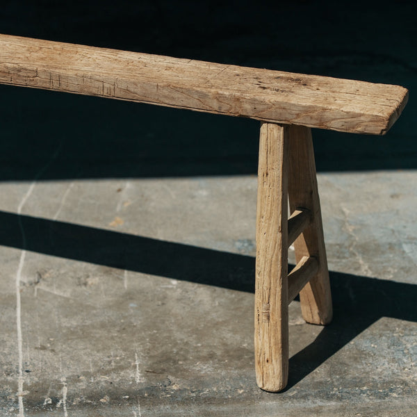 Vintage Elm Skinny Bench