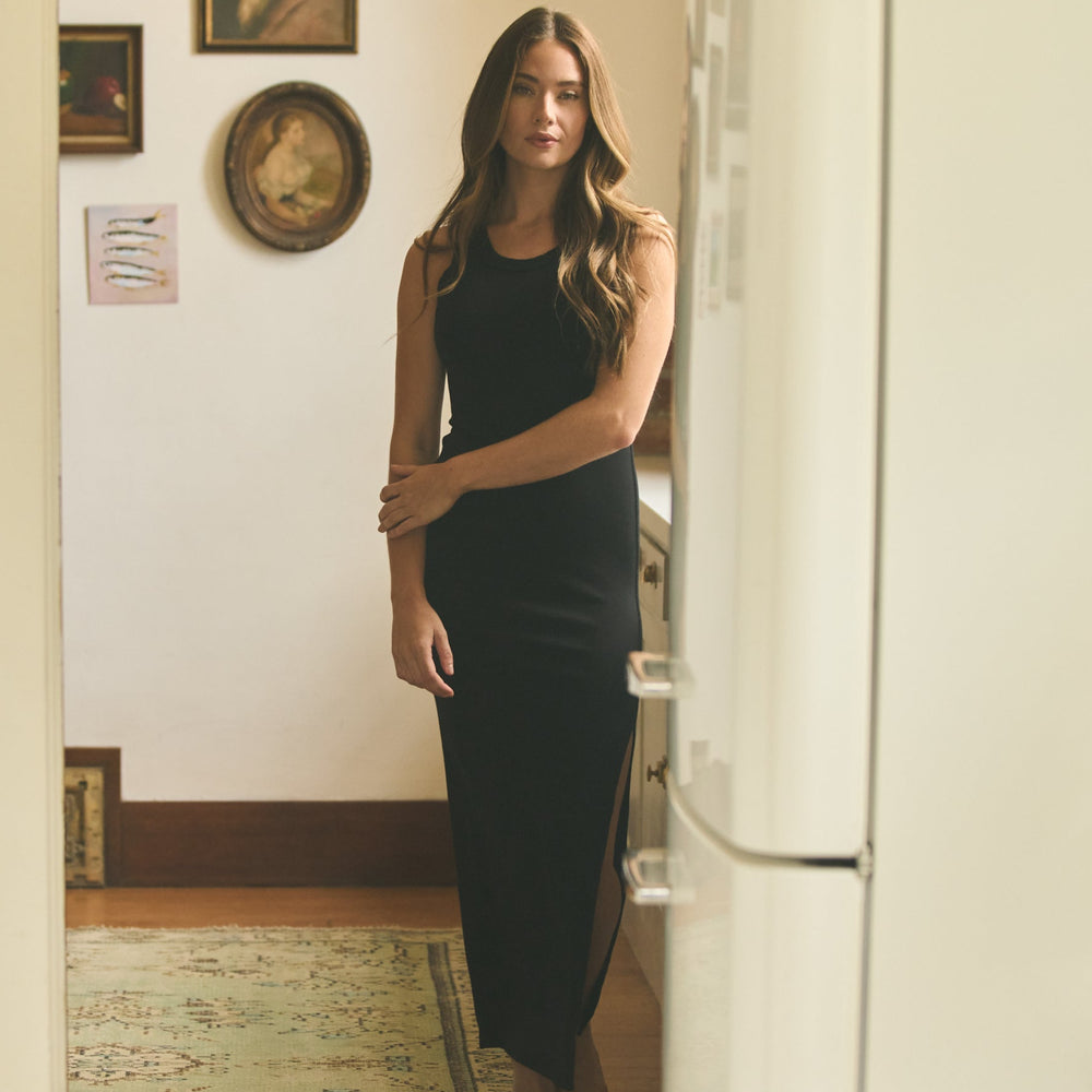 Womens Dylan Knit Maxi Dress WKDR0001 Black