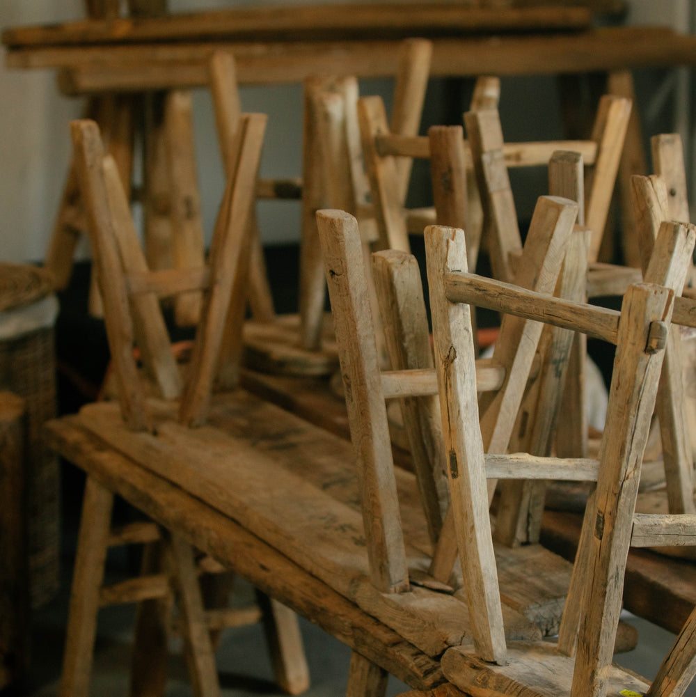 Home Vintage Elm Skinny Bench