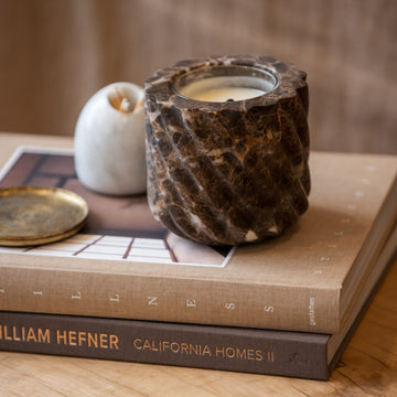 Home Marble Refillable Candle HMCA0023 Brown Emperador