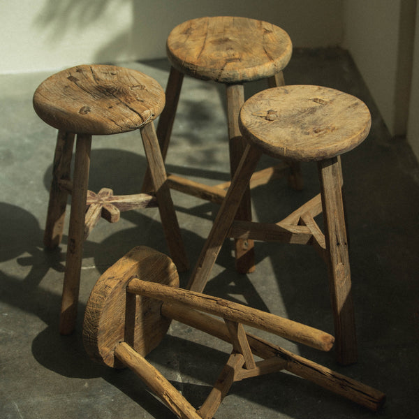 Small Round Vintage Stool