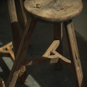 Small Round Vintage Stool