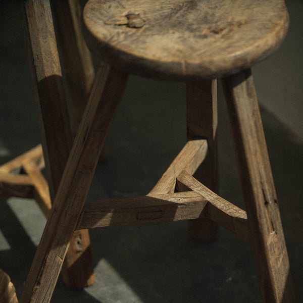 Small Round Vintage Stool