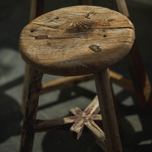 Small Round Vintage Stool