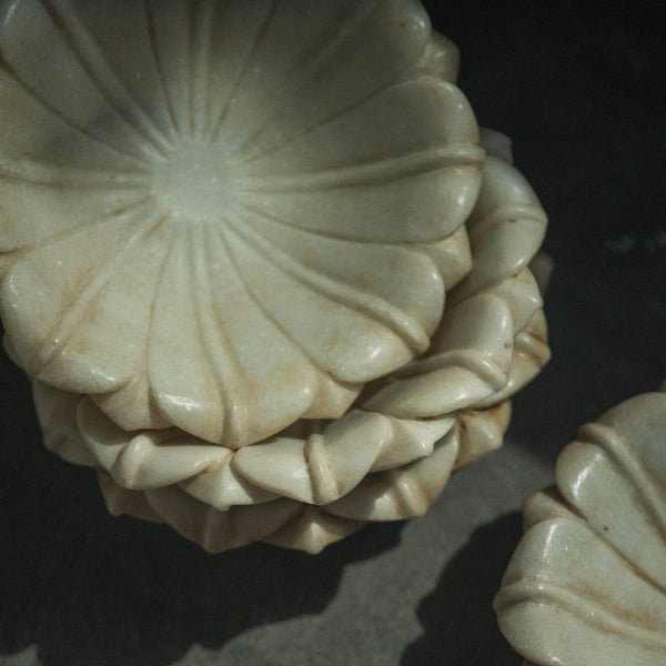 Lotus Flower Marble Plate
