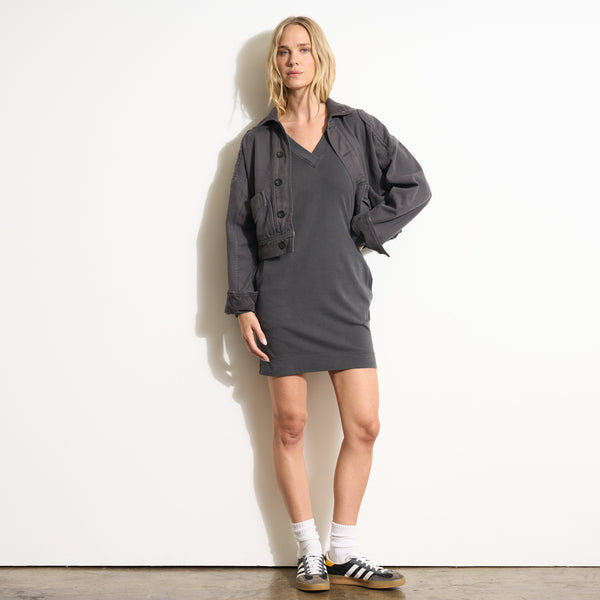 Womens Dawson Raglan Sleeve Heritage Dress WKDR0007 Faded Black