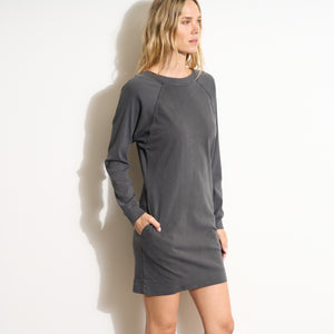 Womens Dawson Raglan Sleeve Heritage Dress WKDR0007 Faded Black