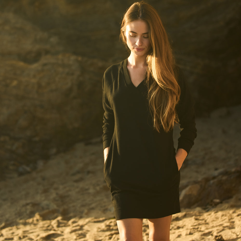 Womens Dawson Raglan Sleeve Heritage Dress WKDR0007 Black