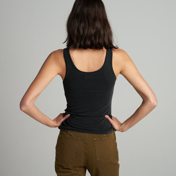 Womens Delphine Scoop Neck Tank WKTP0015 Black