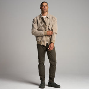 Mens Dillon Mid-Century Twill Bomber Jacket MWOW0004 Stone