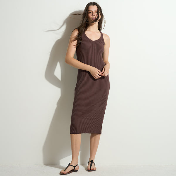 Womens Duluth V Neck Rib Tank Dress WKDR0009 Mountain Ridge