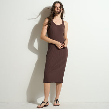 Womens Duluth V Neck Rib Tank Dress WKDR0009 Mountain Ridge