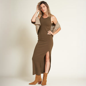 Womens Dylan Knit Maxi Dress WKDR0001 Willow Green XL