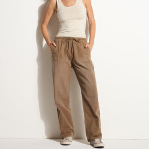 Womens Eleanor Mid-Rise Poplin Pant WWPT0012 Drift