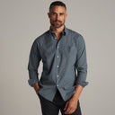 Mens Everett Poplin Shirt MWTP0001 Slate S