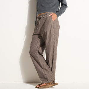 Womens Eleanor Mid Rise Striped Poplin Pant WWTP0012SP Fanshell Stripe