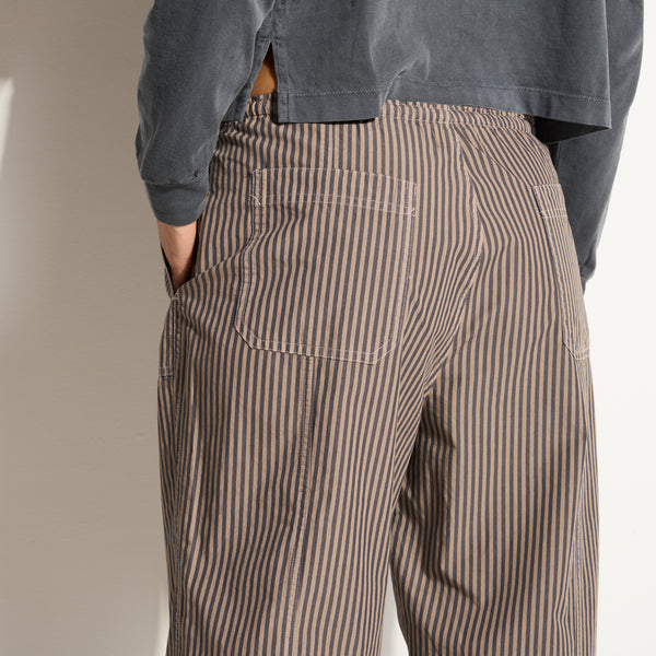 Womens Eleanor Mid Rise Striped Poplin Pant WWTP0012SP Fanshell Stripe