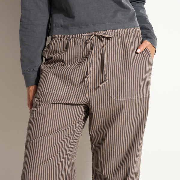 Womens Eleanor Mid Rise Striped Poplin Pant WWTP0012SP Fanshell Stripe