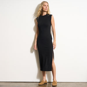 Womens Ellis Contour Tank Dress WKDR0004 Black
