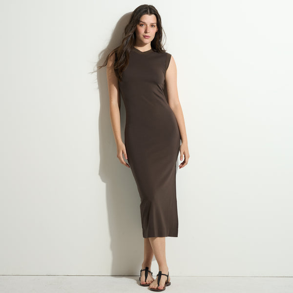 Womens Ellis Contour Tank Dress WKDR0004 Hickory