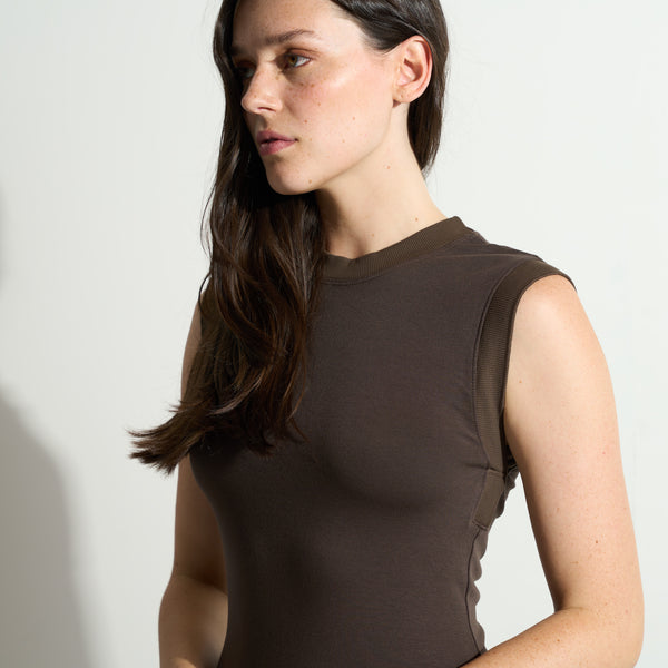 Womens Ellis Contour Tank Dress WKDR0004 Hickory