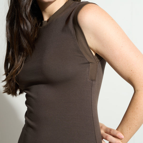 Womens Ellis Contour Tank Dress WKDR0004 Hickory