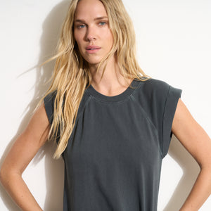 Womens Estelle Cap-Sleeve Raglan Heritage Dress WKDR0003 Blue Dusk