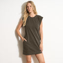 Womens Estelle Cap-Sleeve Raglan Heritage Dress WKDR0003 Olive XS
