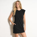Womens Estelle Cap-Sleeve Raglan Heritage Dress WKDR0003 Black