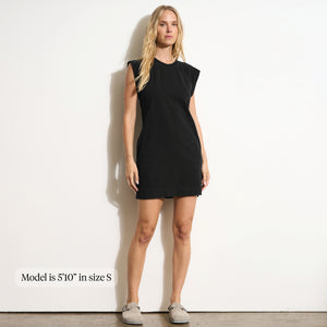 Womens Estelle Cap-Sleeve Raglan Heritage Dress WKDR0003 Black