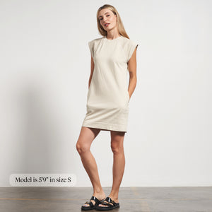 Womens Estelle Cap-Sleeve Raglan Heritage Dress WKDR0003 Bone