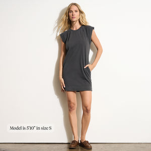 Womens Estelle Cap-Sleeve Raglan Heritage Dress WKDR0003 Faded Black