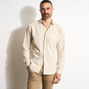Mens Everett Poplin Shirt MWTP0001 Bone
