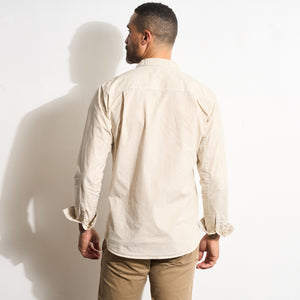 Mens Everett Poplin Shirt MWTP0001 Bone