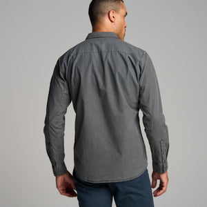 Mens Everett Poplin Shirt MWTP0001 Faded Black