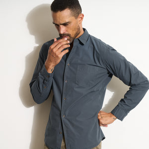 Mens Everett Poplin Shirt MWTP0001 Seaport